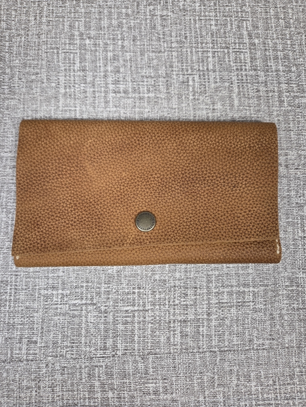 Rancher Wallet Portland Leather Tri Fold NEW RARE Brown Pebbled Soft Leather
